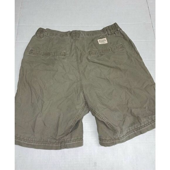 Columbia Shorts Mens 30 Brown Olive green‎ Canvas Cargo Omni-Shade Hiking A19 - Picture 7 of 7